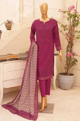 Asasa By HZ Unstitched 3 Piece Printed & Emb Lawn Vol-02 Suit-AEL-49