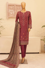 Asasa By HZ Unstitched 3 Piece Printed & Emb Lawn Vol-02 Suit-AEL-56