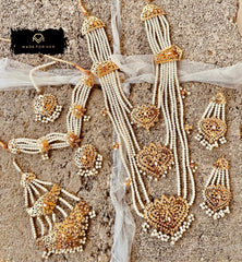 Made For Her-Celestial 3 Layered Hyderabadi Bridal Set - WM1051