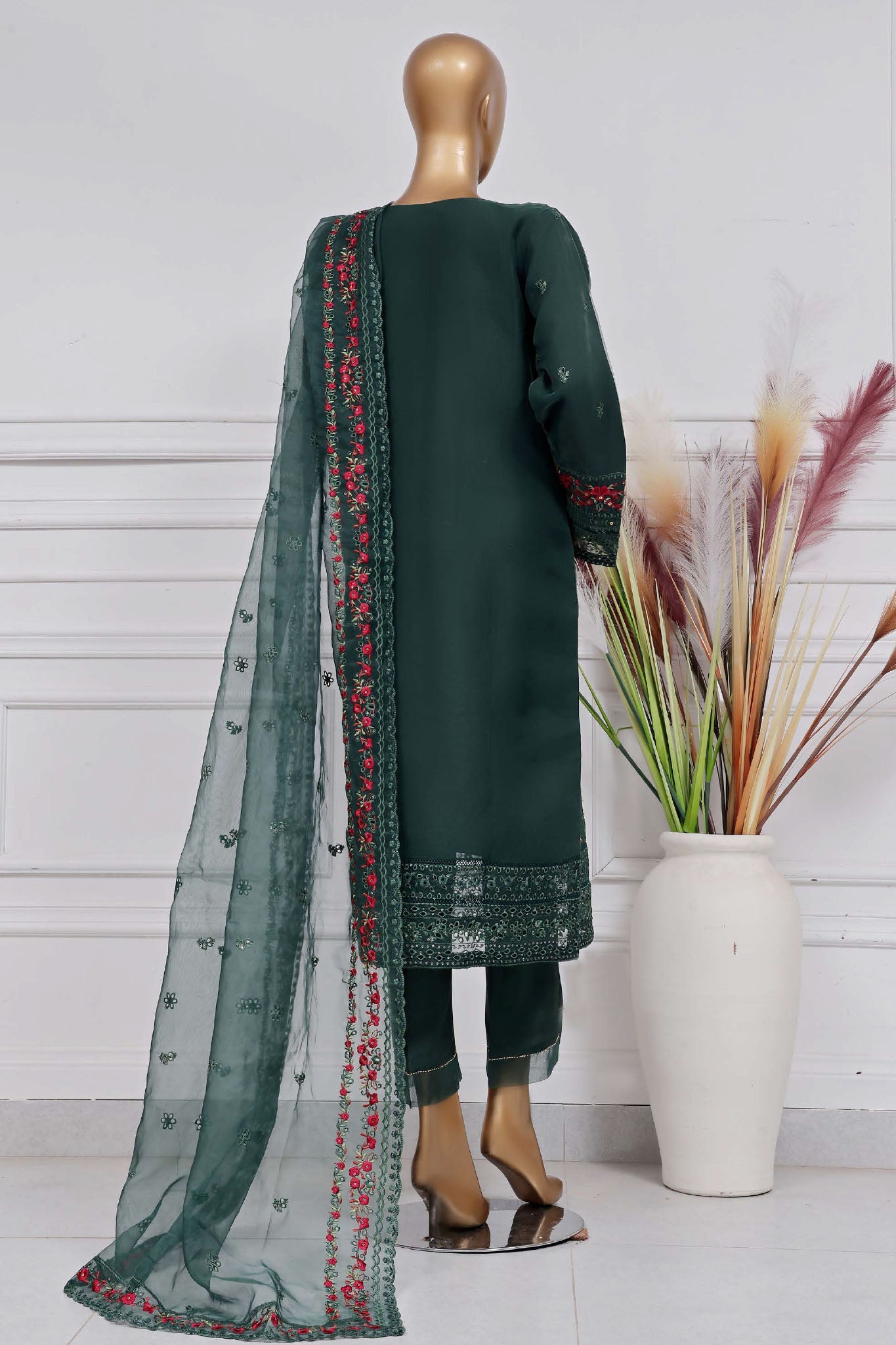 Mahpara by Sada Bahar Stitched 3 Piece Festive Formals Vol-15 Collection-AG-30-Green