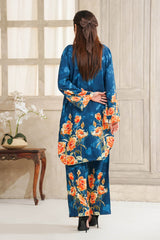 Hazel By Aizal Stitched Co Ords Slub Linen Winter Collection'2025-AH-05-Blue