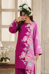 Hazel By Aizal Stitched Co Ords Slub Linen Winter Collection'2025-AH-08-Purple