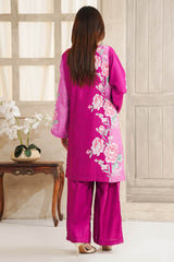 Hazel By Aizal Stitched Co Ords Slub Linen Winter Collection'2025-AH-08-Purple