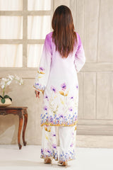 Hazel By Aizal Stitched Co Ords Slub Linen Winter Collection'2025-AH-09-White