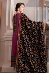 The Ayeza Edit Makhmal by Asim Jofa Unstitched 3 Piece Royal Velvet Suit-AJAM-04