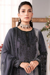 The Ayeza Edit Makhmal by Asim Jofa Unstitched 3 Piece Royal Velvet Suit-AJAM-05