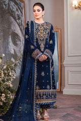 The Ayeza Edit Makhmal by Asim Jofa Unstitched 3 Piece Royal Velvet Suit-AJAM-08