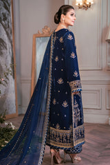 The Ayeza Edit Makhmal by Asim Jofa Unstitched 3 Piece Royal Velvet Suit-AJAM-08
