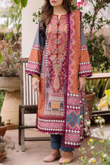 Asim Jofa Prints Unstitched 3 Piece Digital Lawn Drop 2 Suit-AJBU-10