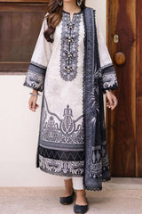 Asim Jofa Prints Unstitched 3 Piece Digital Lawn Drop 2 Suit-AJBU-17