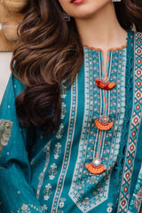 Asim Jofa Prints Unstitched 3 Piece Digital Lawn Drop 2 Suit-AJBU-19