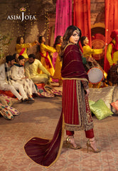 Asim Jofa Chamak Damak Pret Ajcdb-28 Embroidered Chiffon Stitched 3 Pcs