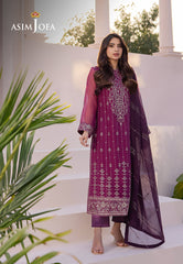Asim Jofa Dhanak Rang PretAjcfb-19 Embroidered Chiffon Stitched 3 Pcs