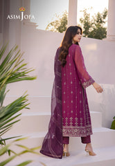 Asim Jofa Dhanak Rang PretAjcfb-19 Embroidered Chiffon Stitched 3 Pcs