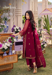 Asim Jofa Dhanak Rang PretAjcfb -01 Embroidered Chiffon Stitched 3 Pcs