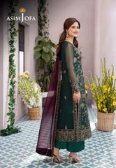 Asim Jofa Dhanak Rang Pret Ajcfb-10 Embroidered Chiffon Stitched 3 Pcs