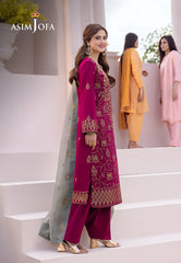Asim Jofa Dhanak Rang PretAjcfb-12 Embroidered Boski Silk Stitched 3 Pcs