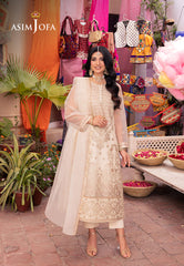 Asim Jofa Pyaar Diyan Gallan Pret Ajemb-11 Embroidered Organza Stitched 3 Pcs