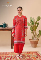 Asim Jofa Kids Ajgl-11 Printed Lawn 2 Pcs