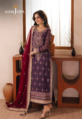 Asim Jofa Designers Limited Edition Ajhed-01 Embroidered Chiffon Stitched 3 Pcs