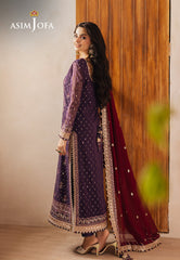 Asim Jofa Designers Limited Edition Ajhed-01 Embroidered Chiffon Stitched 3 Pcs
