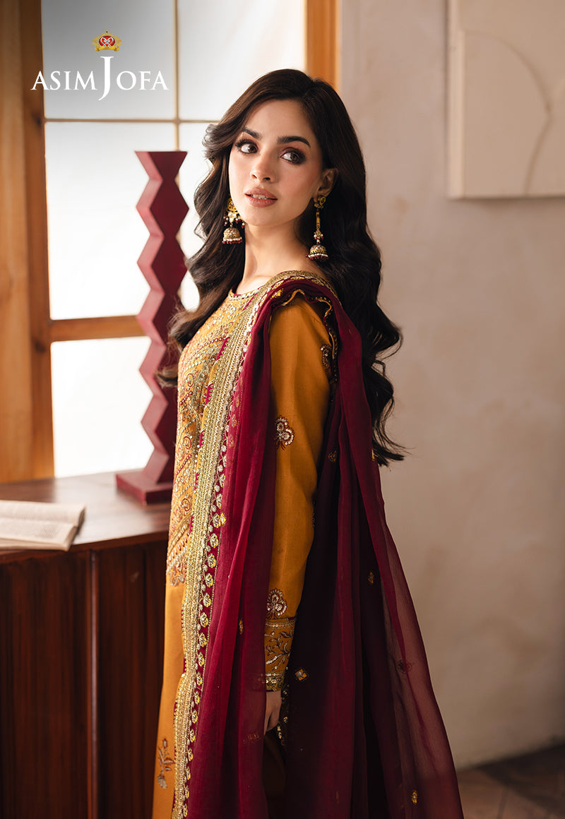 Asim Jofa Heeriye Ajhe-07 Embroidered Jumbo Silk 3 Pcs