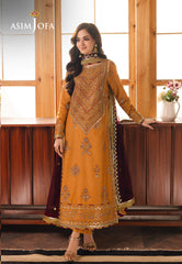 Asim Jofa Designers Limited Edition Ajhed-07 Embroidered Jumbo Silk Stitched 3 Pcs