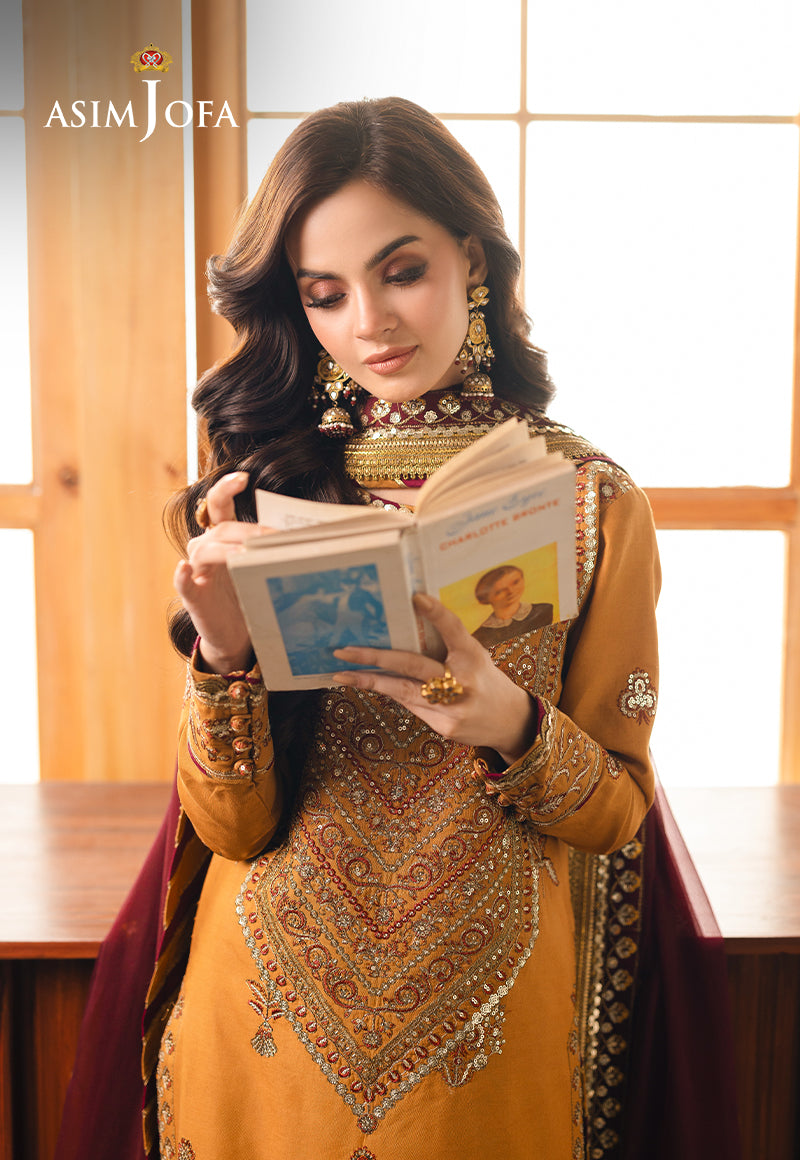 Asim Jofa Heeriye Ajhe-07 Embroidered Jumbo Silk 3 Pcs