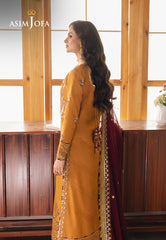 Asim Jofa Designers Limited Edition Ajhed-07 Embroidered Jumbo Silk Stitched 3 Pcs