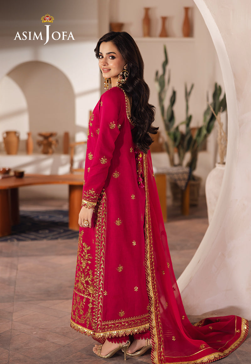 Asim Jofa Heeriye Ajhe-08 Embroidered Jumbo Silk 3 Pcs