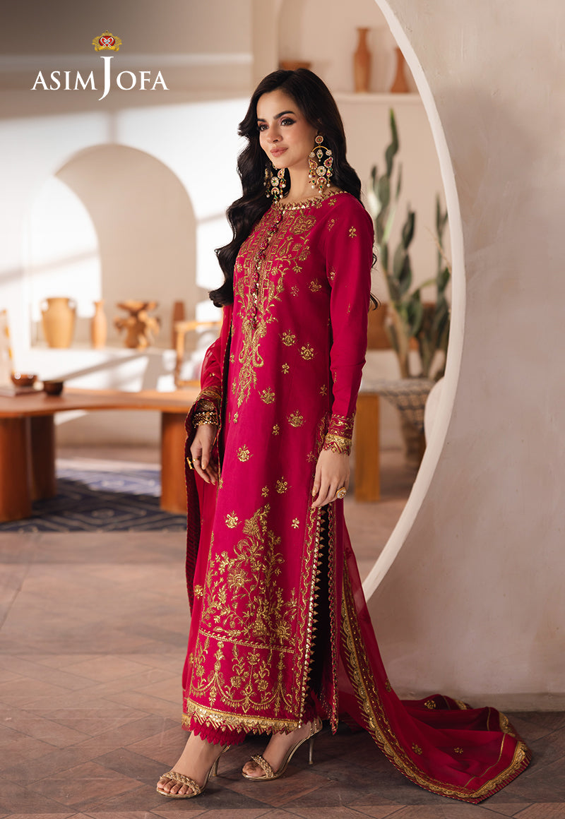 Asim Jofa Heeriye Ajhe-08 Embroidered Jumbo Silk 3 Pcs