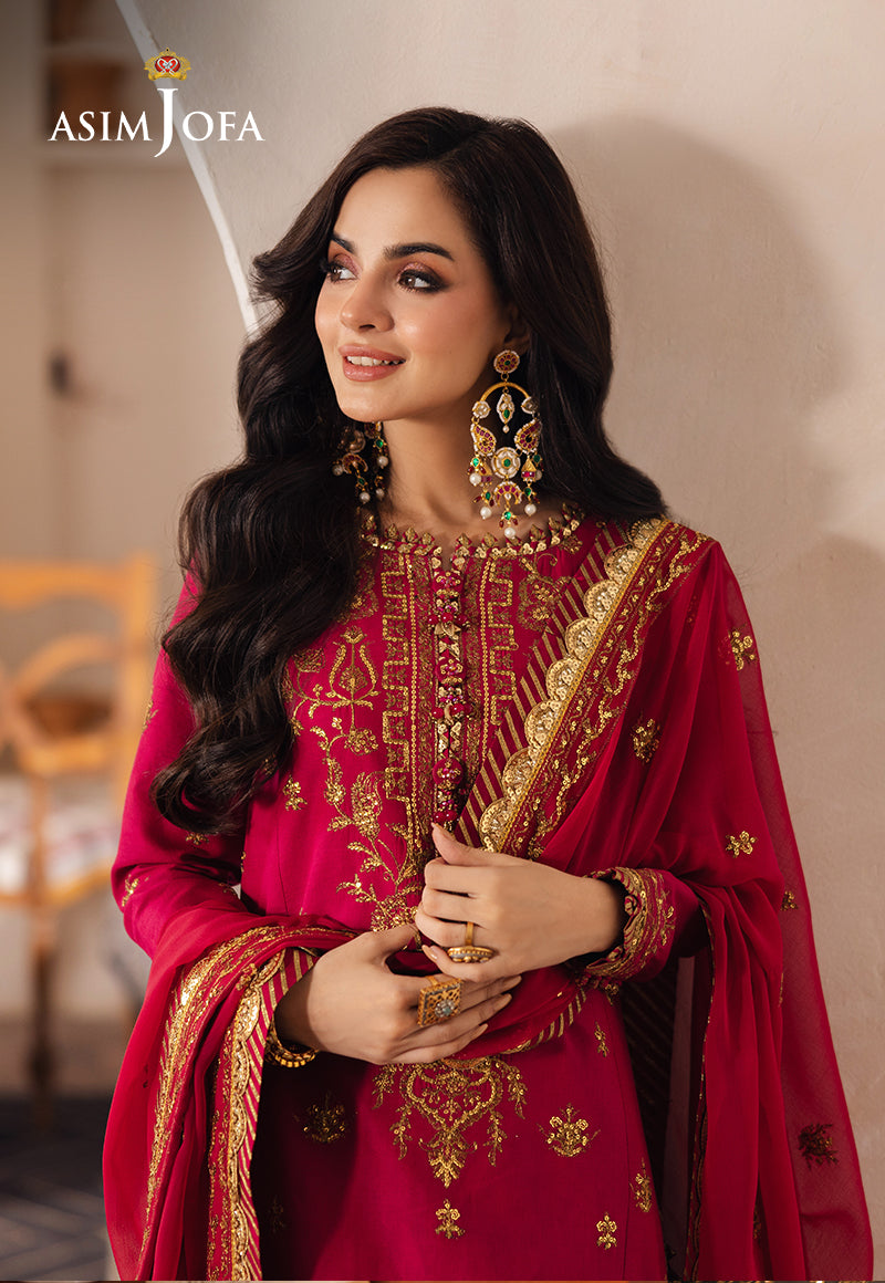 Asim Jofa Heeriye Ajhe-08 Embroidered Jumbo Silk 3 Pcs