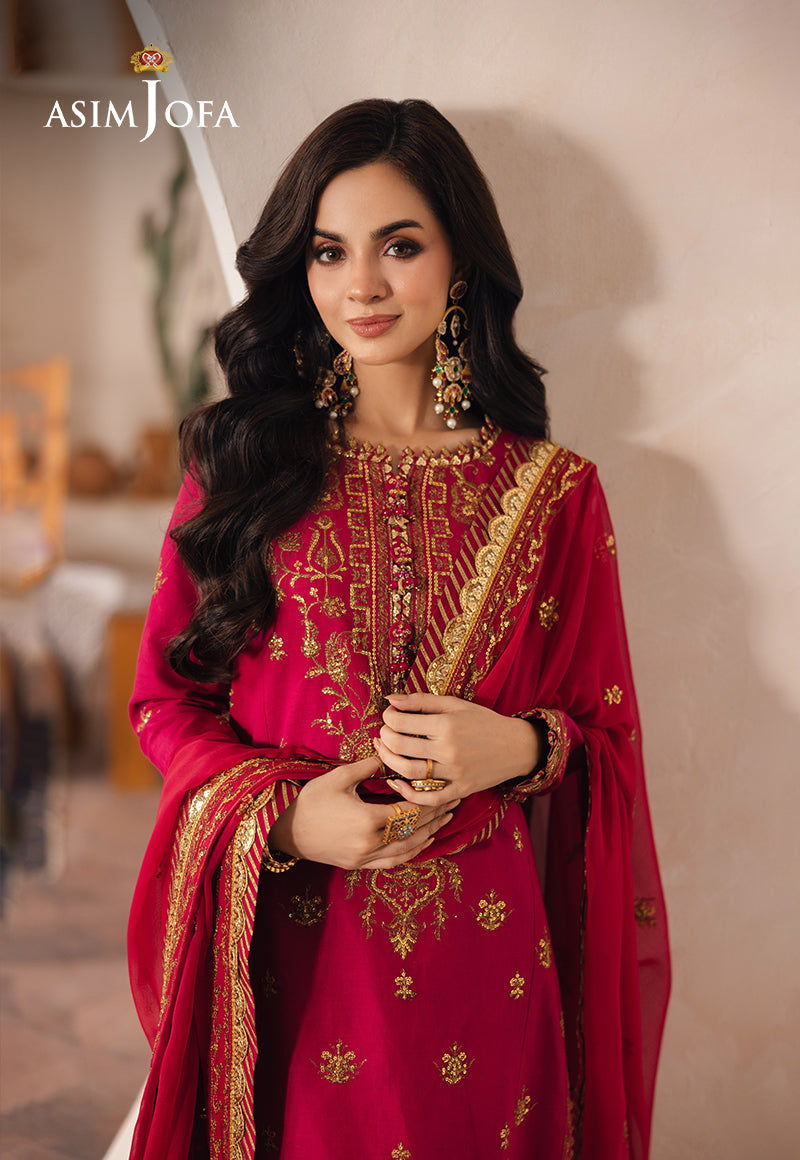 Asim Jofa Heeriye Ajhe-08 Embroidered Jumbo Silk 3 Pcs