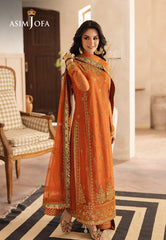 Asim Jofa Designers Limited Edition Ajhed-09 Embroidered Net Stitched 3 Pcs
