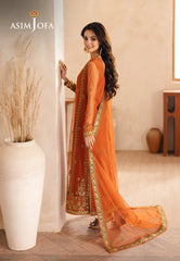 Asim Jofa Designers Limited Edition Ajhed-09 Embroidered Net Stitched 3 Pcs