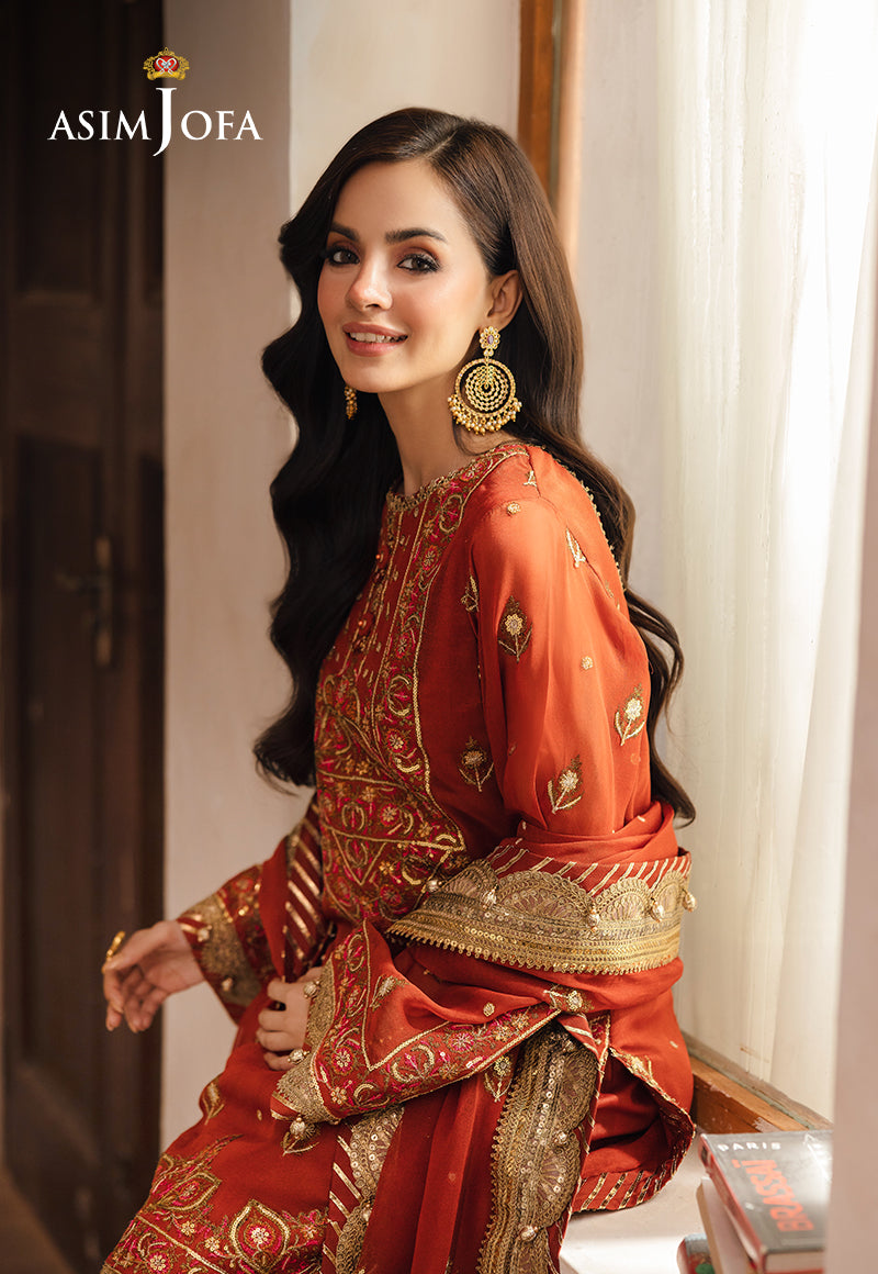 Asim Jofa Heeriye Ajhe-10 Embroidered Chiffon 3 Pcs