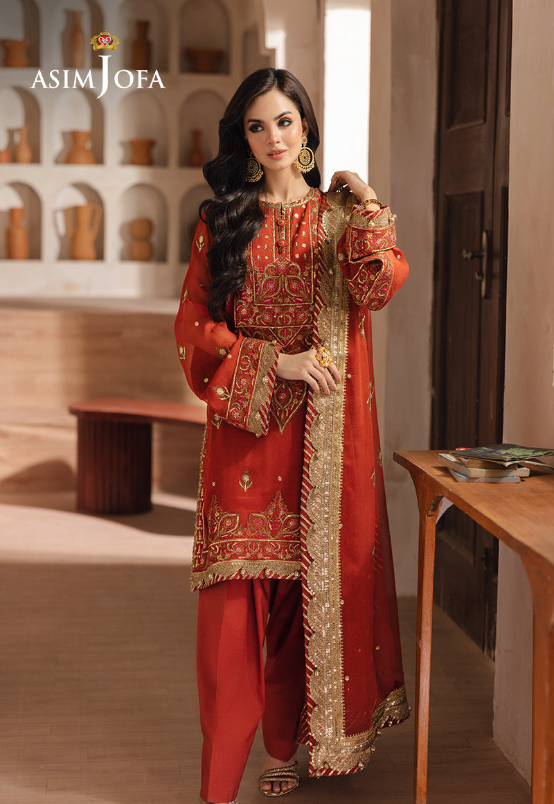 Asim Jofa Heeriye Ajhe-10 Embroidered Chiffon 3 Pcs