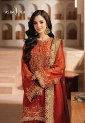 Asim Jofa Designers Limited Edition Ajhed-10 Embroidered Chiffon Stitched 3 Pcs