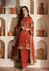 Asim Jofa Designers Limited Edition Ajhed-10 Embroidered Chiffon Stitched 3 Pcs