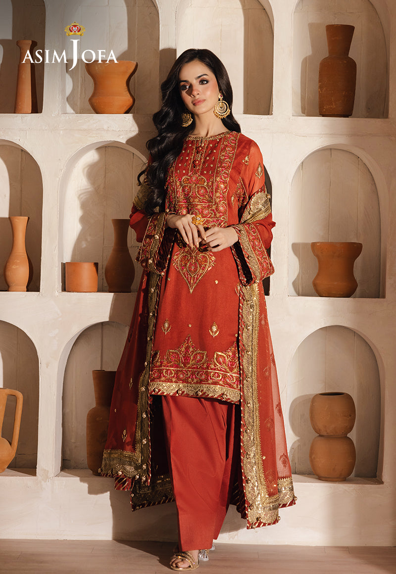 Asim Jofa Heeriye Ajhe-10 Embroidered Chiffon 3 Pcs