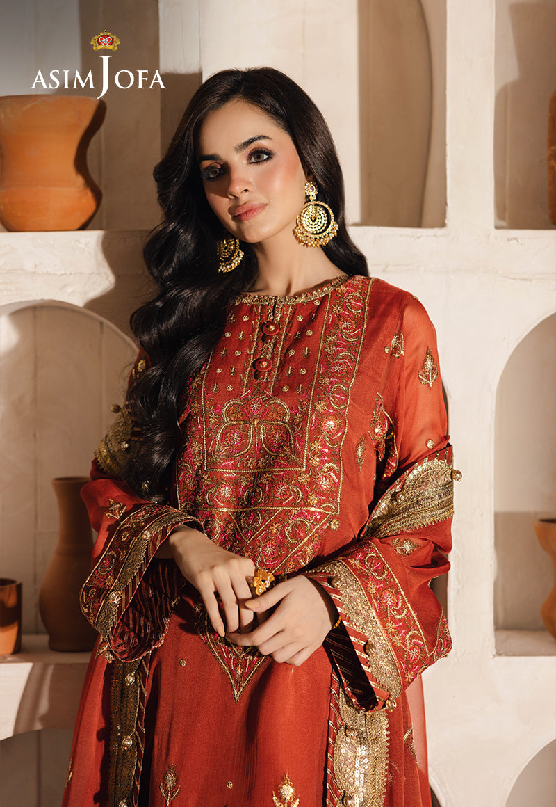Asim Jofa Heeriye Ajhe-10 Embroidered Chiffon 3 Pcs