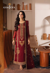 Asim Jofa Heeriye Pret Ajheb-02 Embroidered Chiffon Stitched 3 Pcs