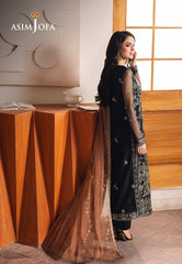 Asim Jofa Heeriye Pret Ajheb-05 Embroidered Net Stitched 3 Pcs