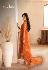 Asim Jofa Heeriye Pret Ajheb-09 Embroidered Net Stitched 3 Pcs