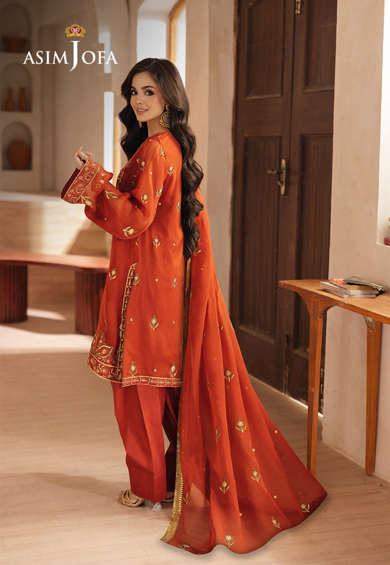 Asim Jofa Heeriye Pret Ajheb-10 Embroidered Chiffon Stitched 3 Pcs