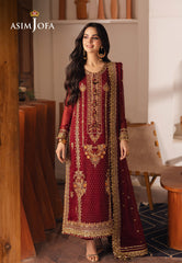 Asim Jofa Heeriye Ajhe-02 Embroidered Chiffon 3 Pcs