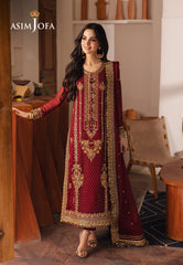 Asim Jofa Designers Limited Edition Ajhed-02 Embroidered Chiffon Stitched 3 Pcs