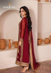 Asim Jofa Heeriye Ajhe-02 Embroidered Chiffon 3 Pcs