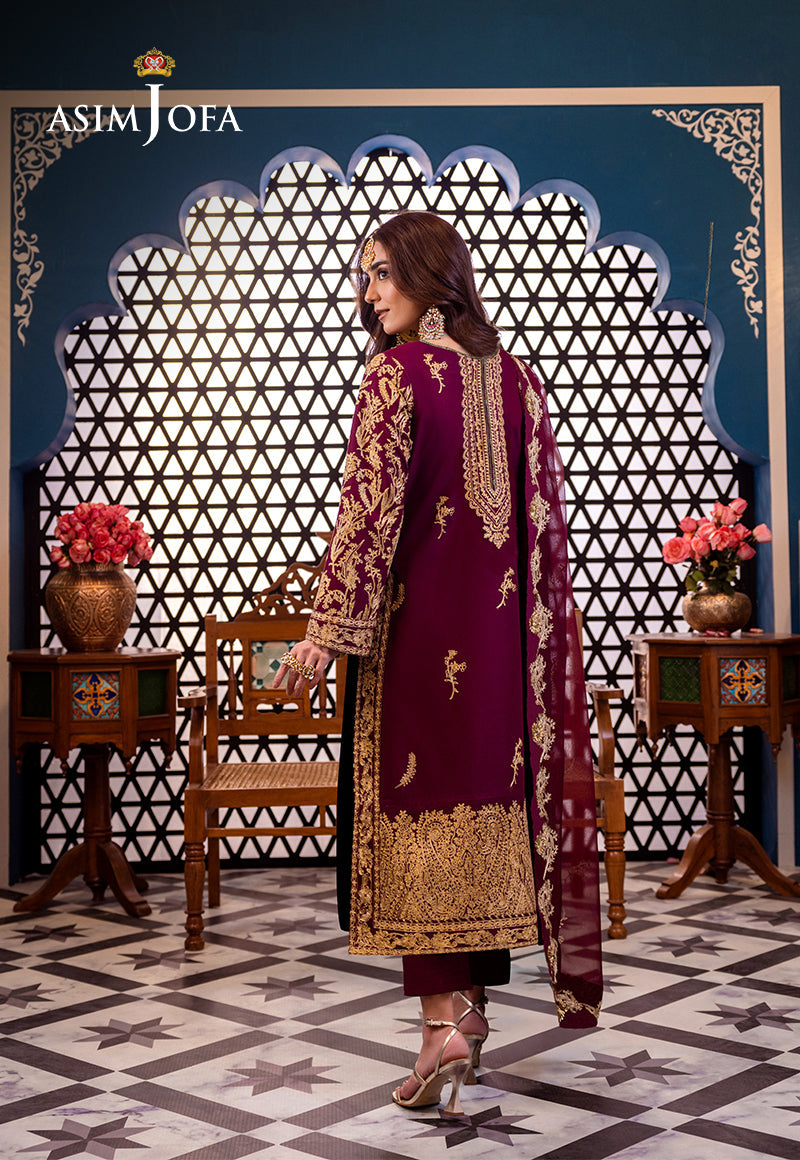 Asim Jofa Limited Edition Luxury Lawn Pret Ajfileb -03 Cambric Stitched 3 Pcs