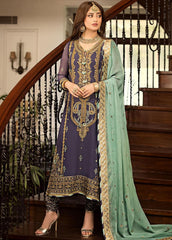 Jhilmil by Asim Jofa Unstitched 3 Piece Emb Chiffon Festive Suit-AJJM-09